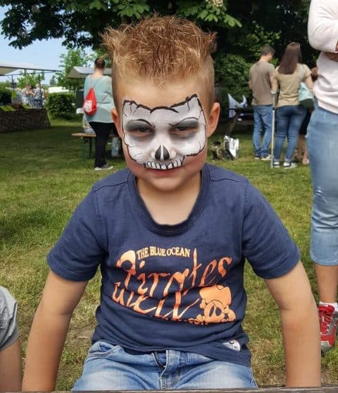 gezicht met schmink